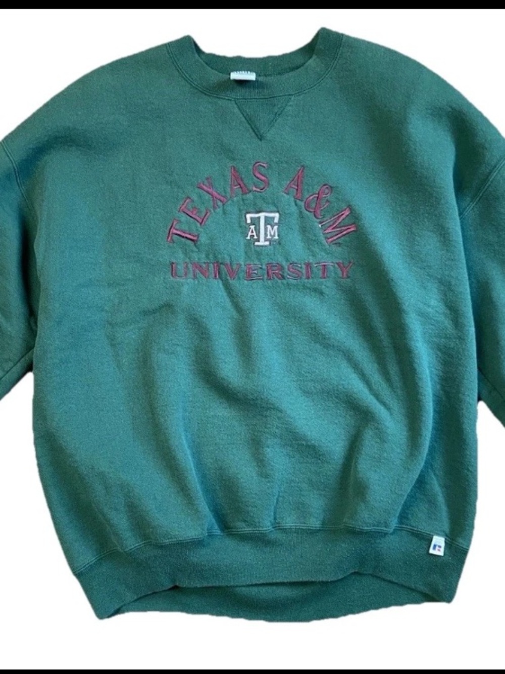 VTG Russell Texas A&M University  Crewneck Sweatshirt 2XL Embroidered USA Made